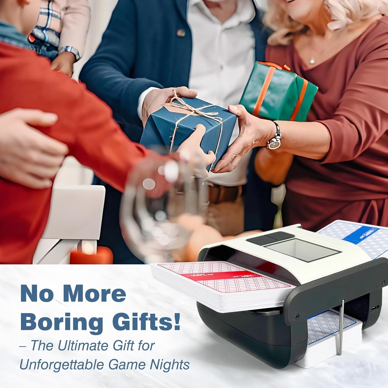 Barajador Automático LuxeVoy Negro, 1-2 Barajas, Silencioso