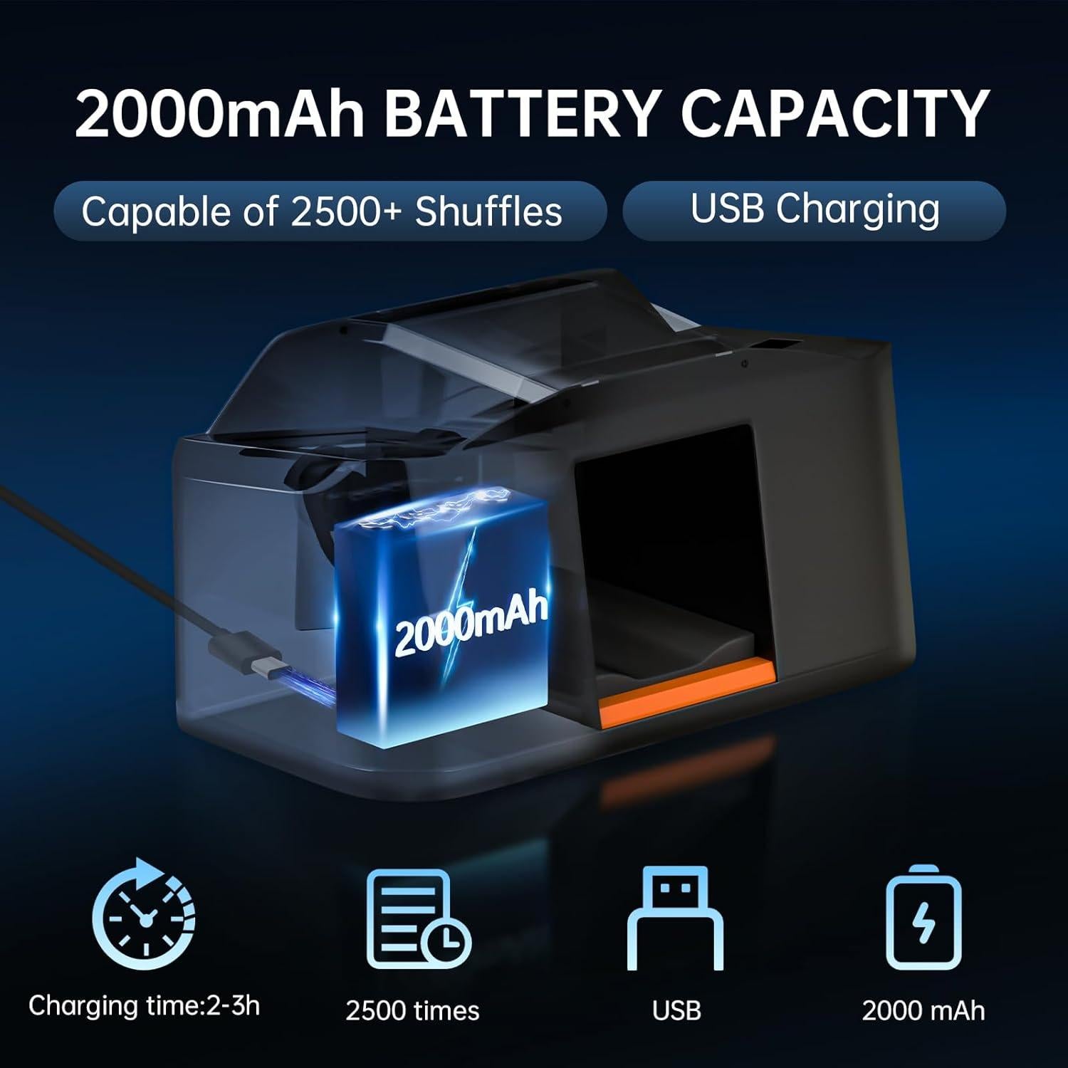 Barajador Automático de Cartas CARDSPIN XPJ2F-JY-USB-02 2 Barajas