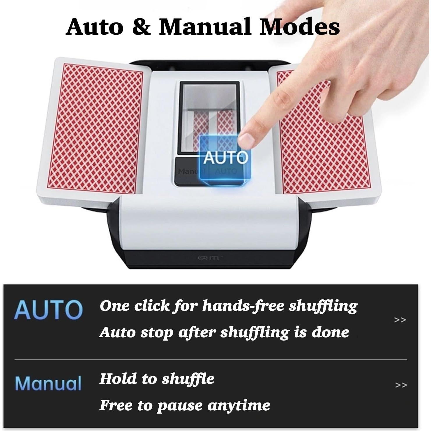 Barajador de Cartas Automático VQP X1, Silencioso y Recargable