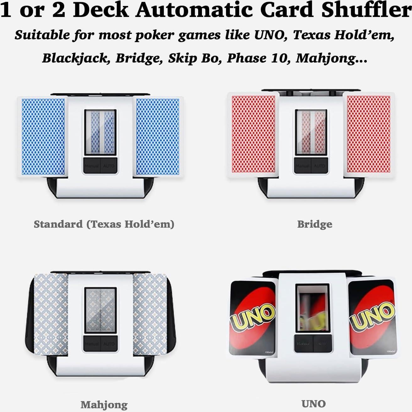 Barajador de Cartas Automático VQP X1, Silencioso y Recargable