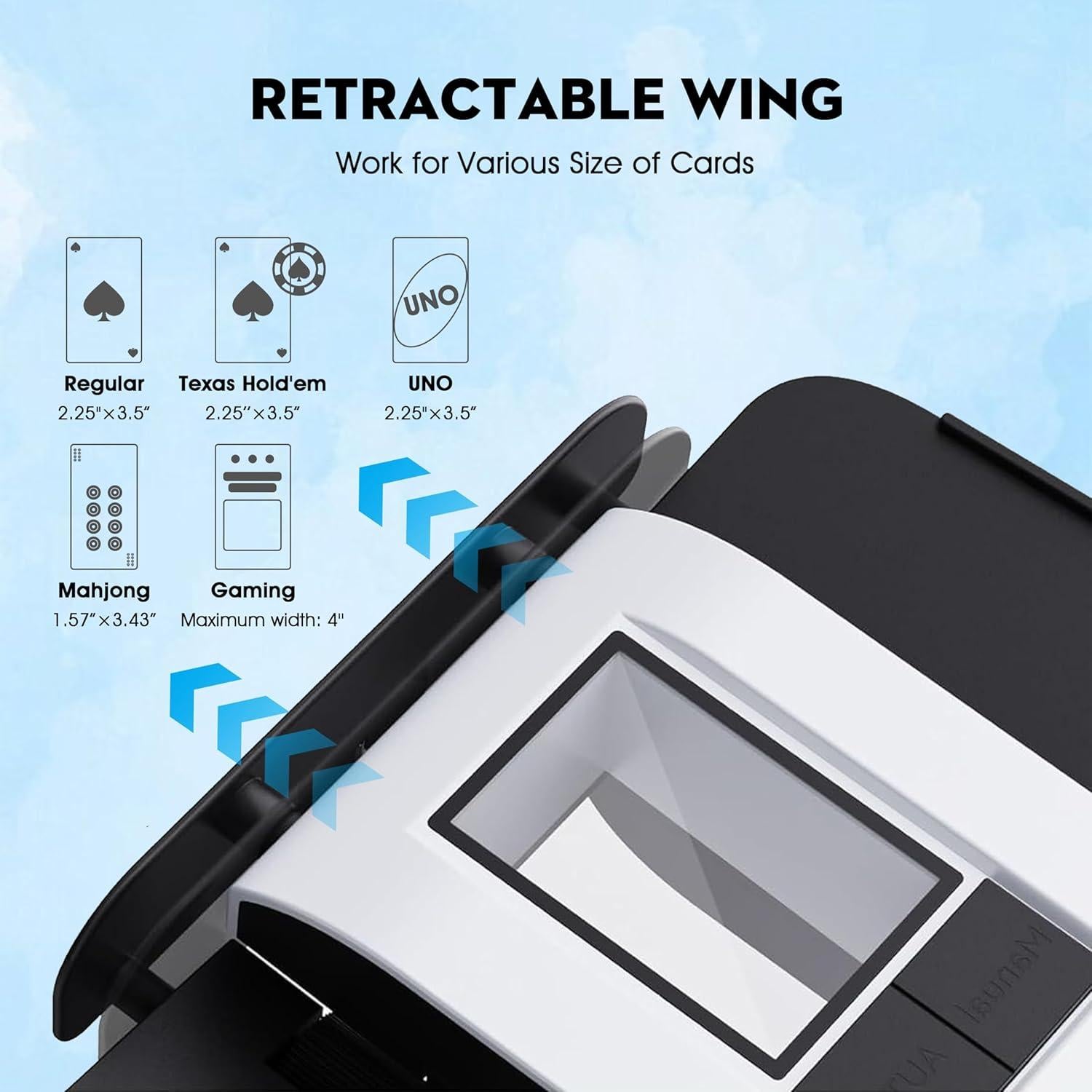 Barajador Automático de Cartas Aoikoy para 2 Mazos - Negro