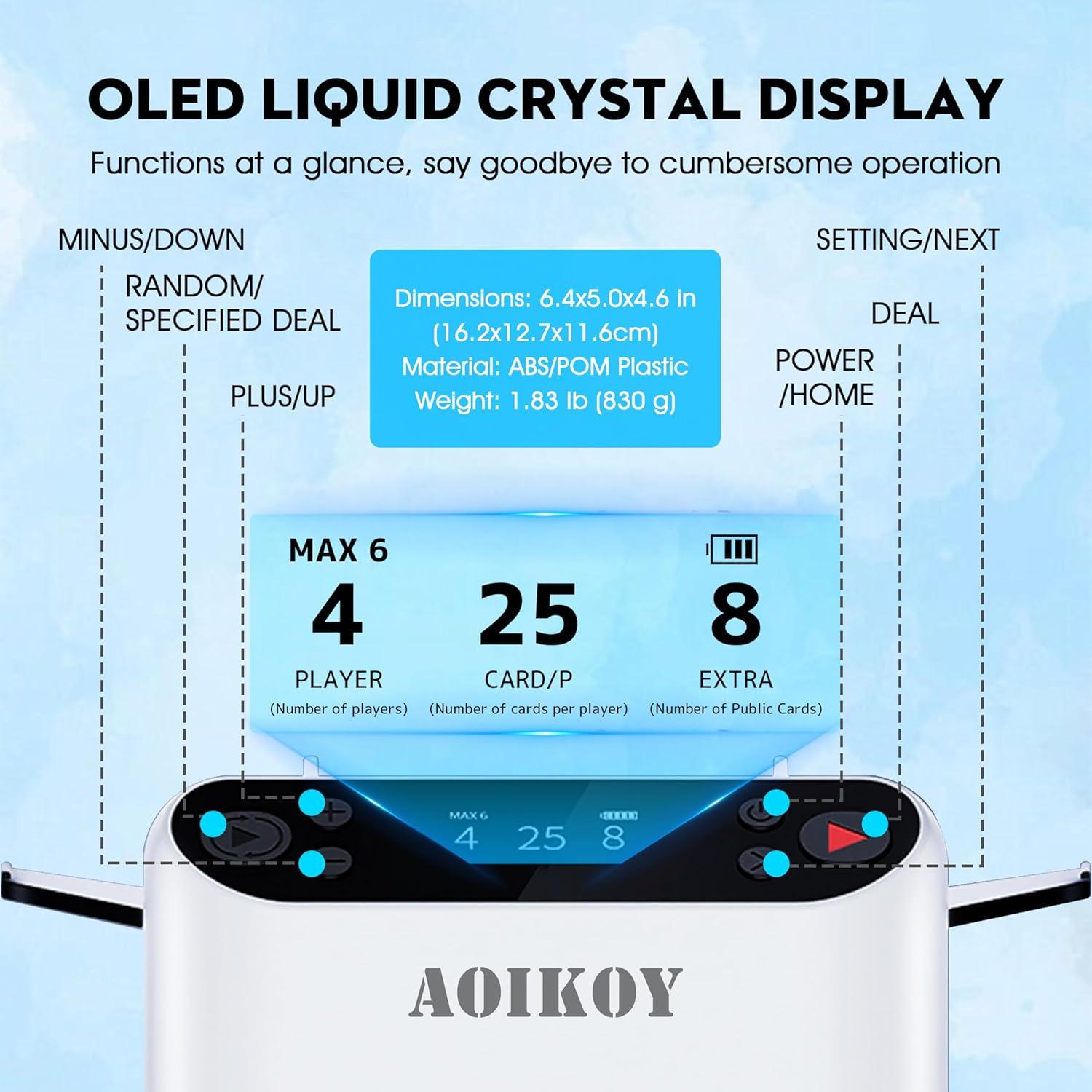 Barajador Automático de Cartas Aoikoy para 2 Mazos - Negro