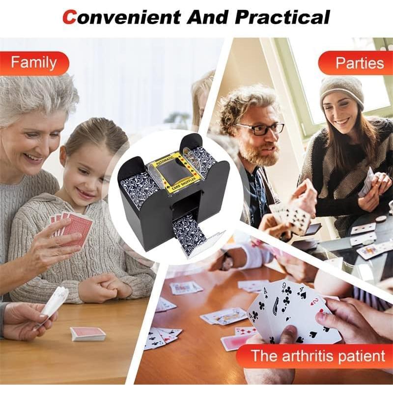 Barajador de Cartas FONBEAR Eléctrico 6 Barajas USB/Batería