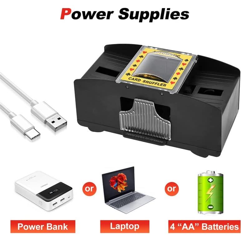 Barajador de Cartas FONBEAR Eléctrico 6 Barajas USB/Batería