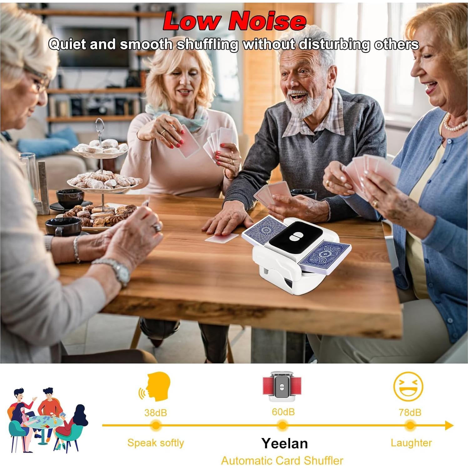 Barajador de Cartas Automático Yeelan TT06 Recargable 1-2 Barajas