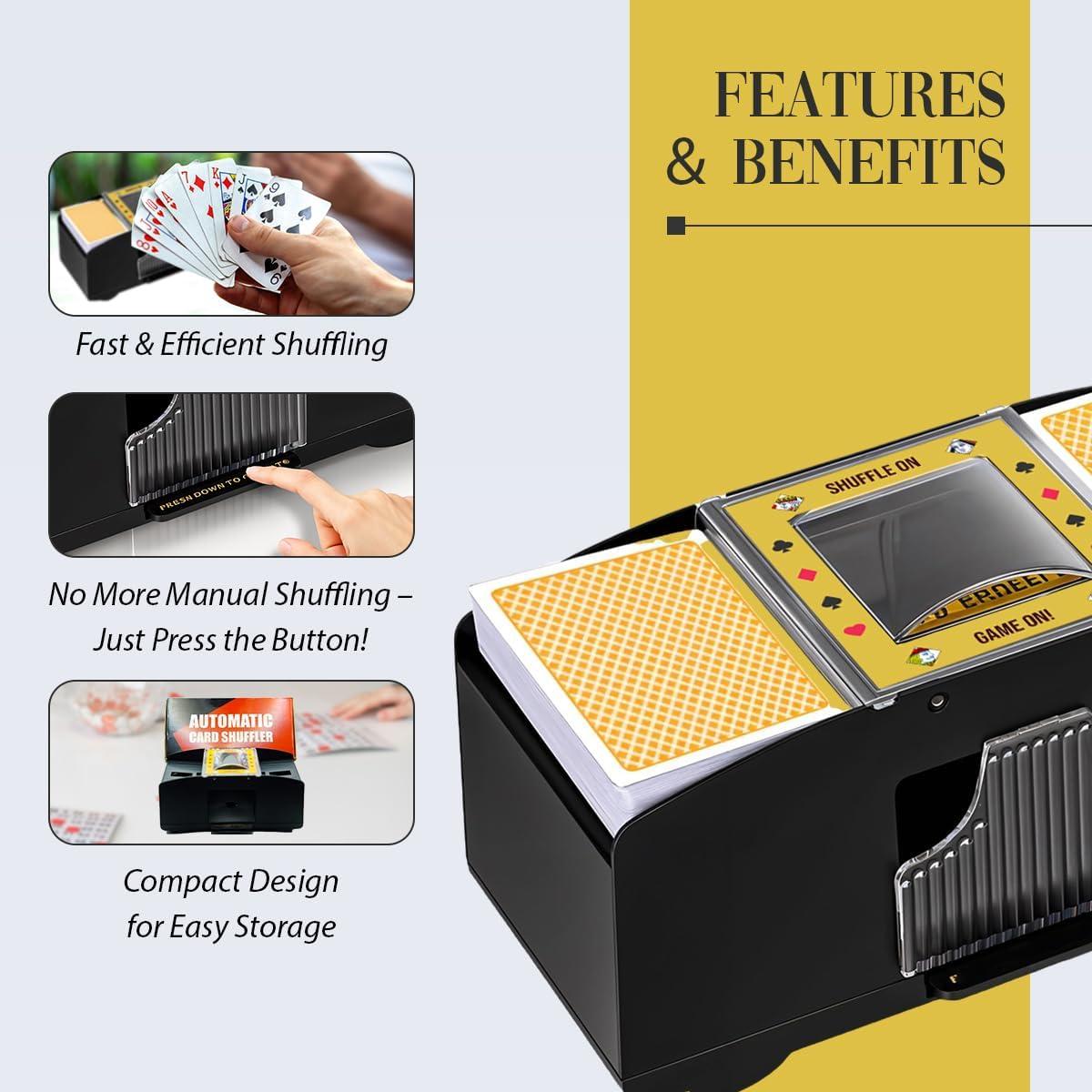 Barajador Automático de Cartas Gamify 2 Barajas - Silencioso y Eficiente