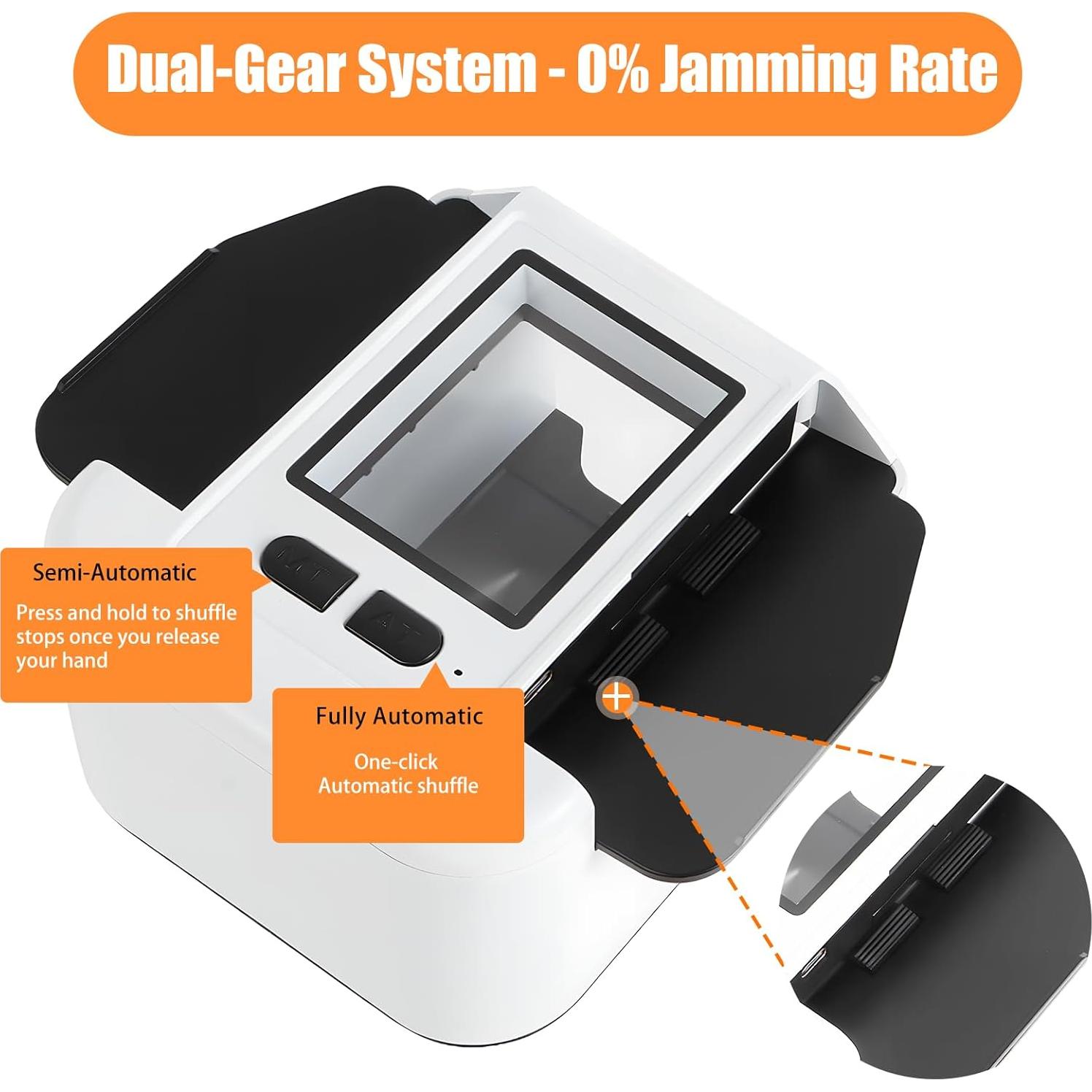 Barajador de Cartas Automático Veroral, Recargable y Silencioso