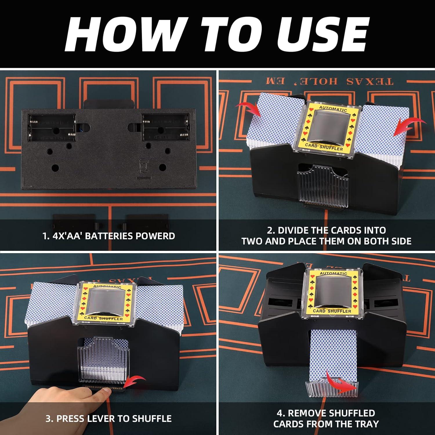 Barajador Automático de Cartas Homwom para 1-4 Barajas