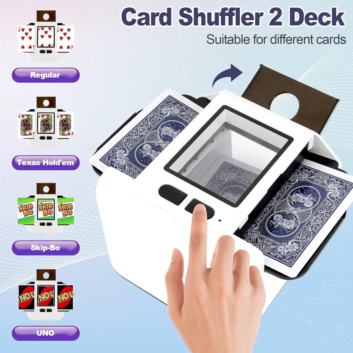 Barajador de Cartas Automático G GO . HO, Recargable, 2 Mazos