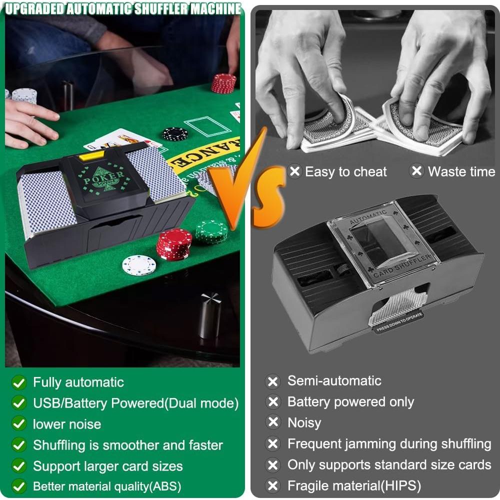 Barajador Automático USB/Batería Ninghai Z02C para 1-2 Barajas