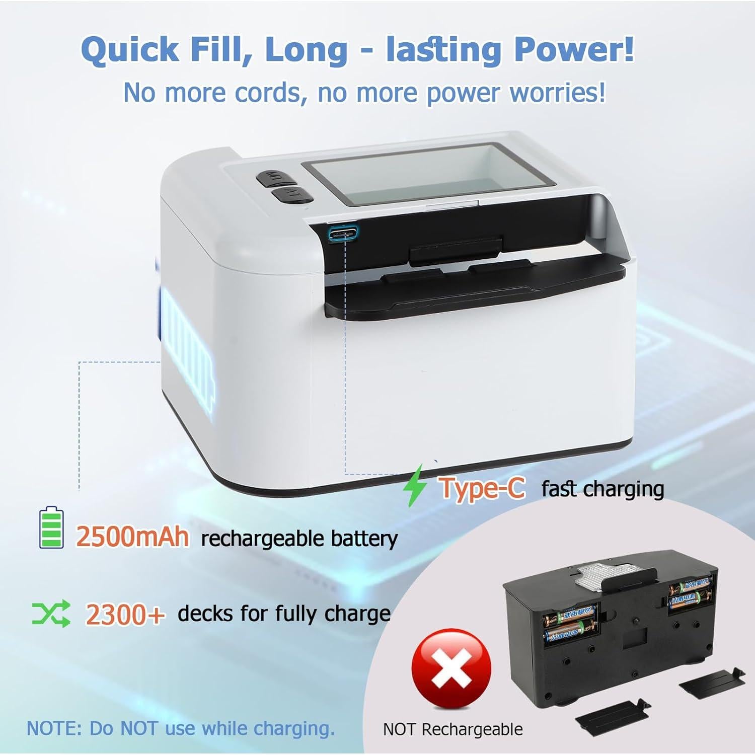 Barajador Automático de Cartas Jneikoo KC-CS Recargable USB-C