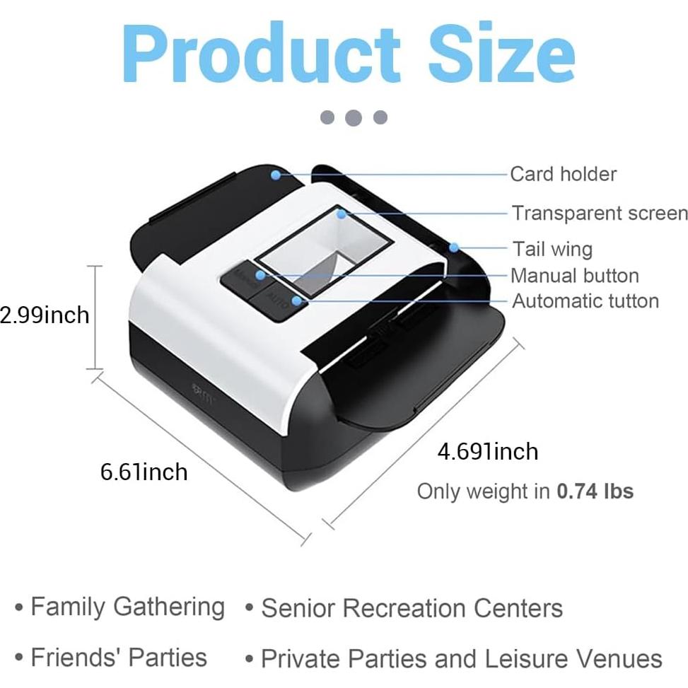 Barajador Automático de Cartas LVPETALIZE Recargable 2000mAh