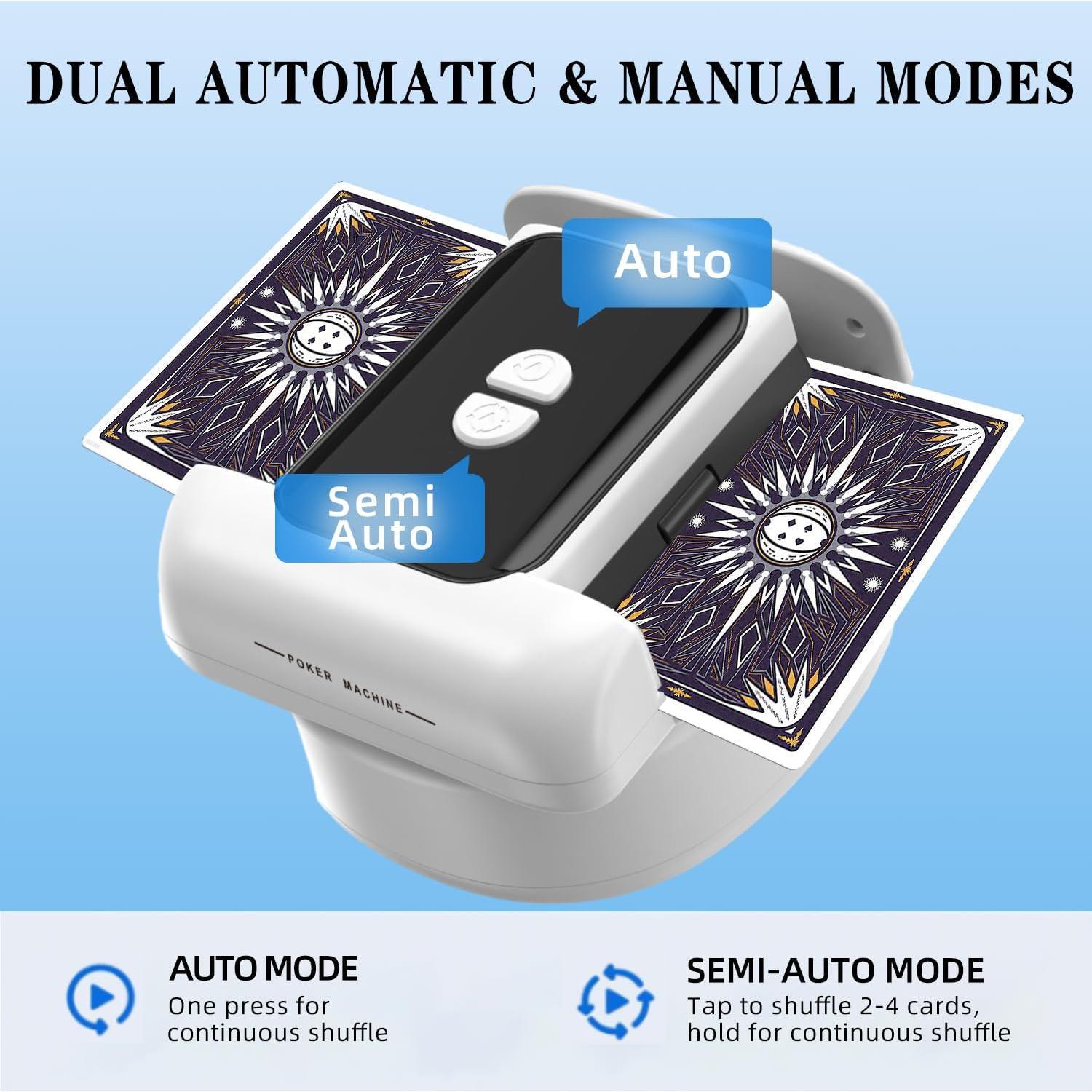 Barajador de Cartas Automático Wcatubao 2 Barajas Recargable