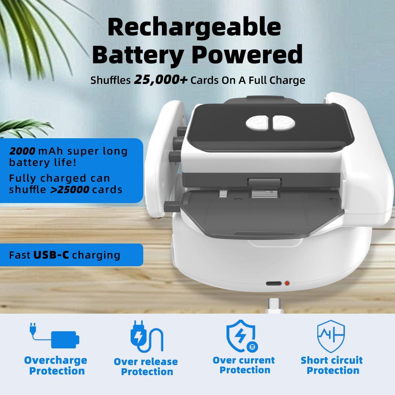 Barajador de Cartas Automático Wcatubao 2 Barajas Recargable