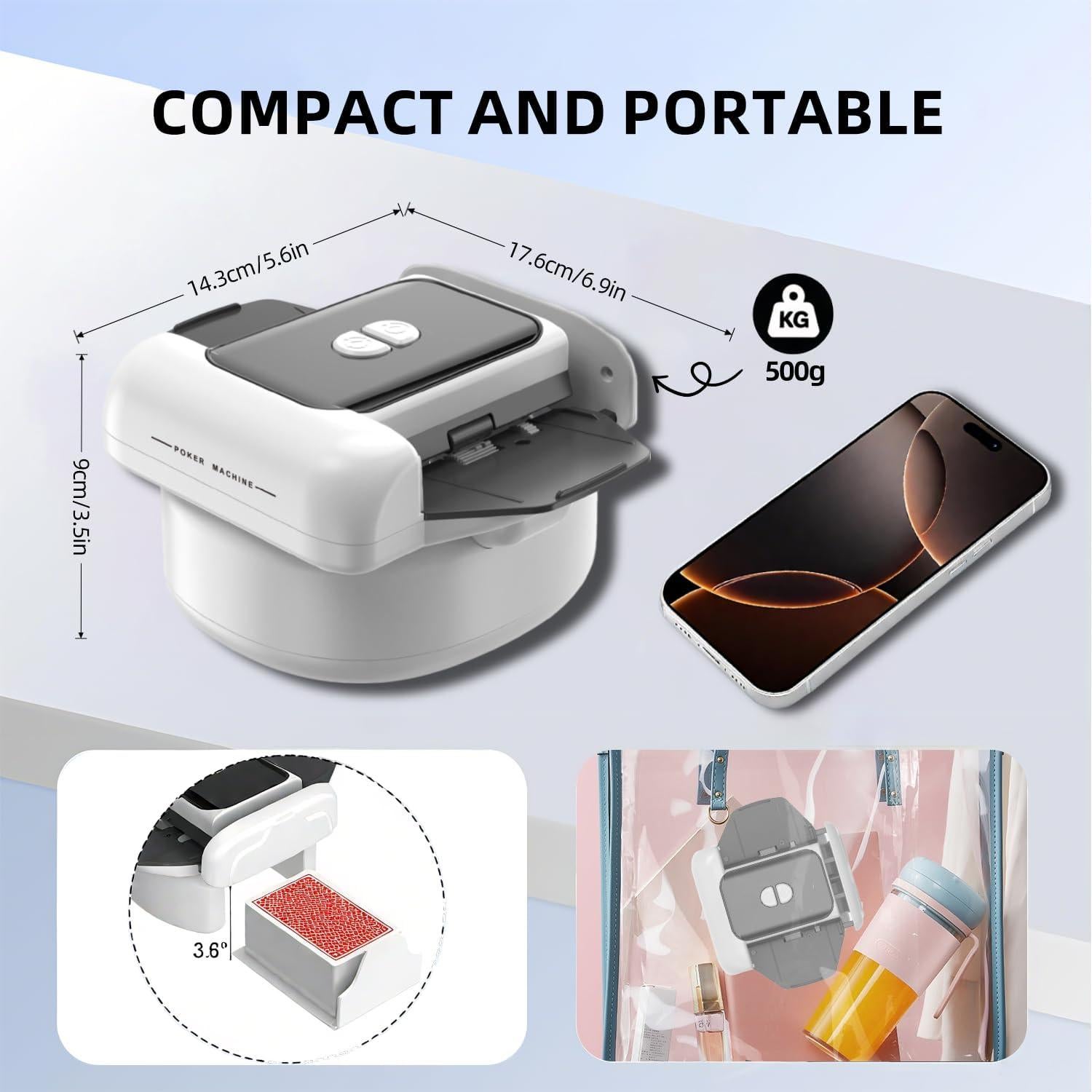 Barajador de Cartas Automático Wcatubao 2 Barajas Recargable