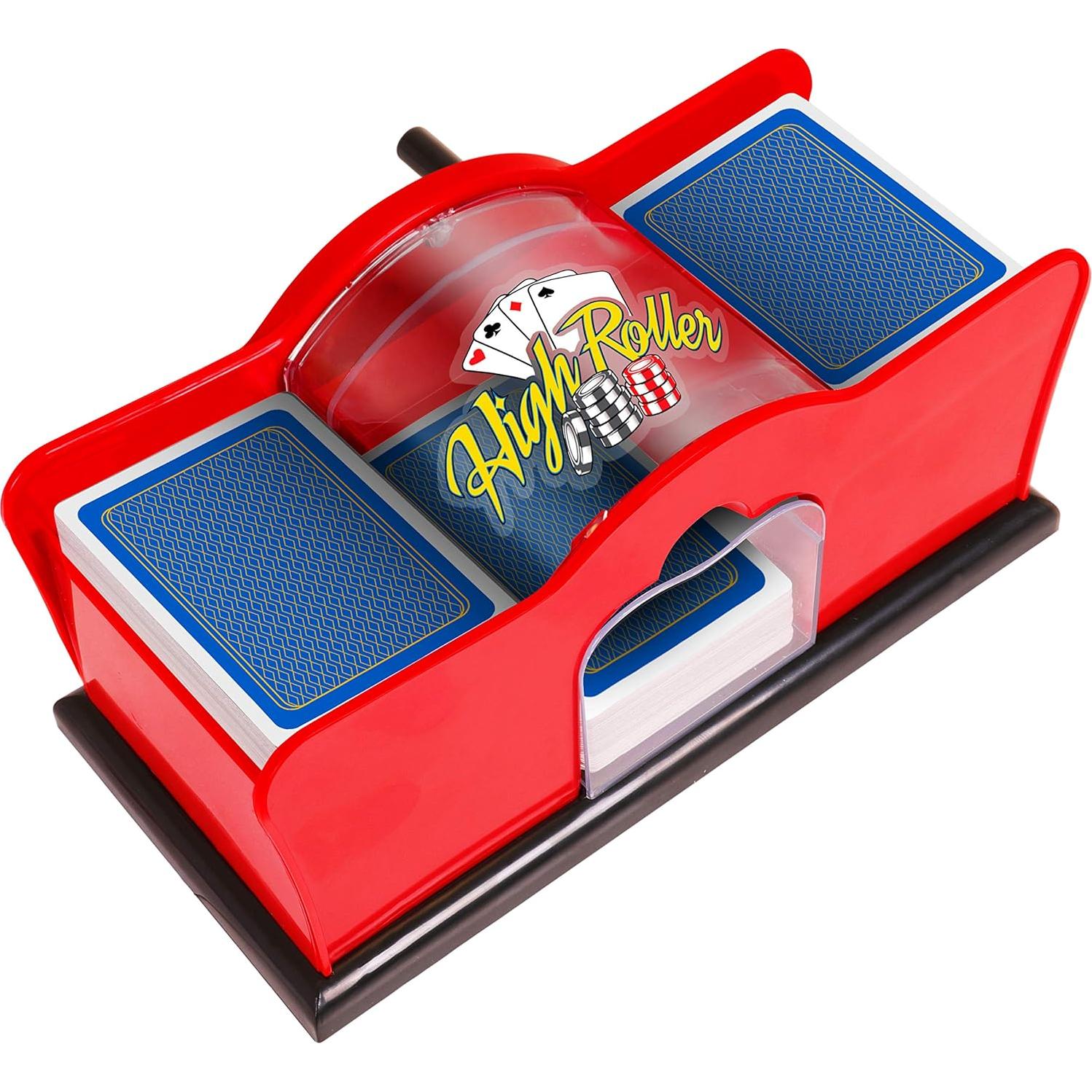 Barajador de Cartas Manual Rojo | Barajador de 2 Barajas | Fácil de Usar