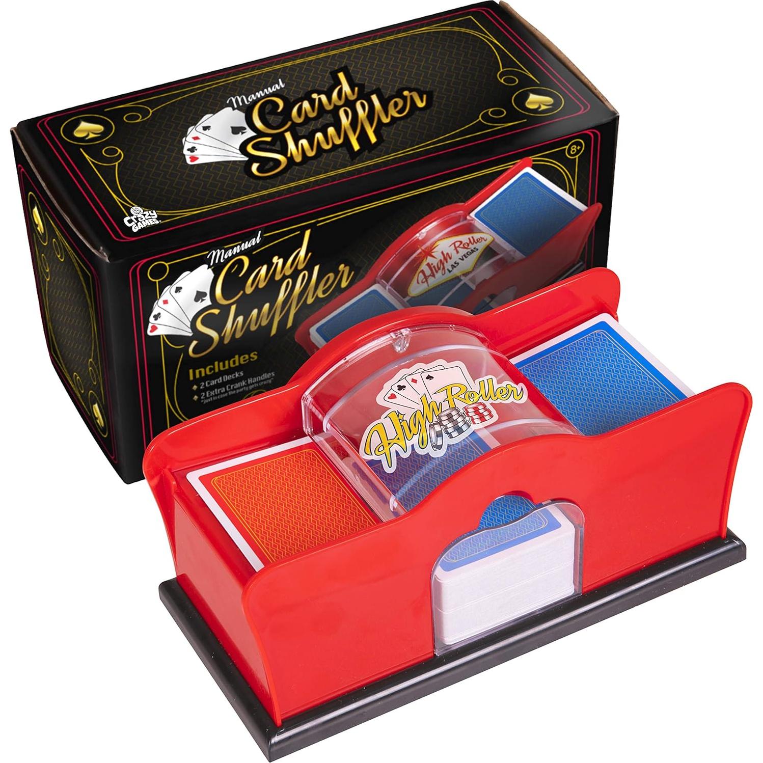 Barajador de Cartas Manual Rojo | Barajador de 2 Barajas | Fácil de Usar