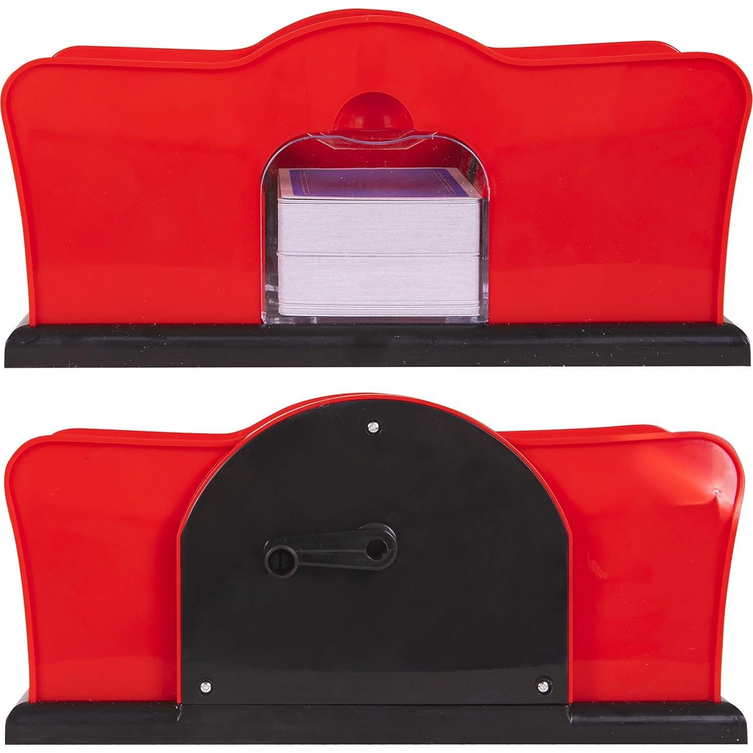 Barajador de Cartas Manual Rojo | Barajador de 2 Barajas | Fácil de Usar