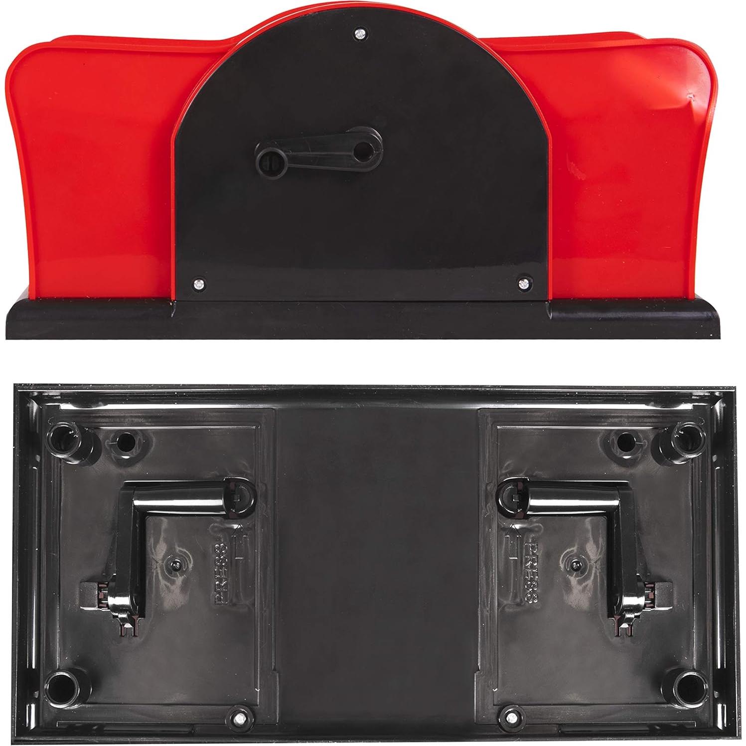 Barajador de Cartas Manual Rojo | Barajador de 2 Barajas | Fácil de Usar