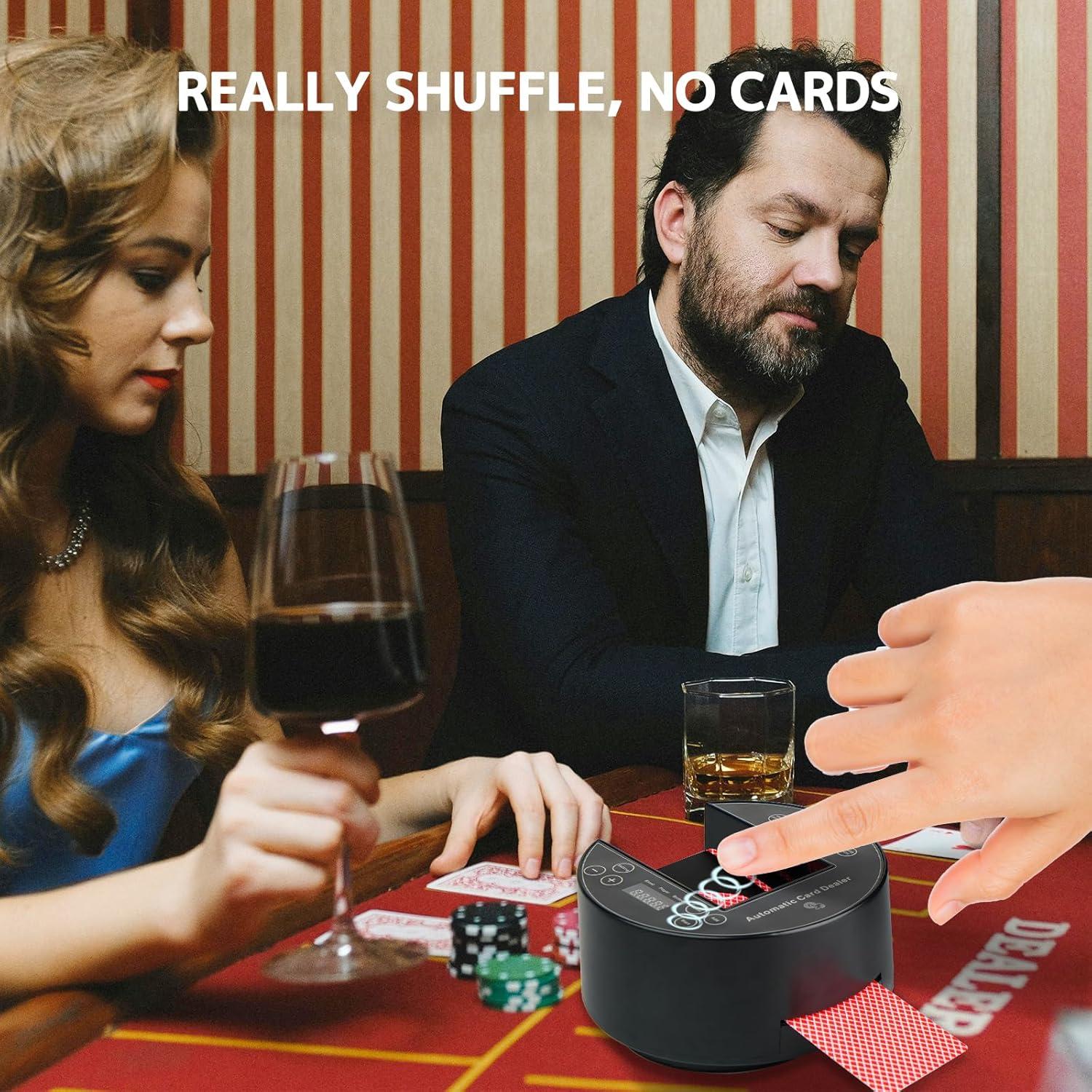 Distribuidor de Cartas Automático MJYP.in 2 Barajas Negro