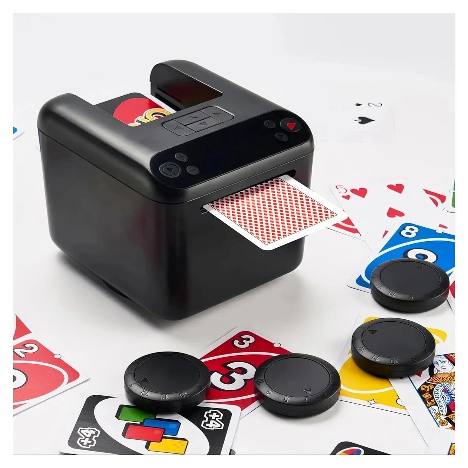 Máquina Distribuidora de Cartas Automática CUIYKAI T1, 3 Barajas, Modo Texas Hold'em