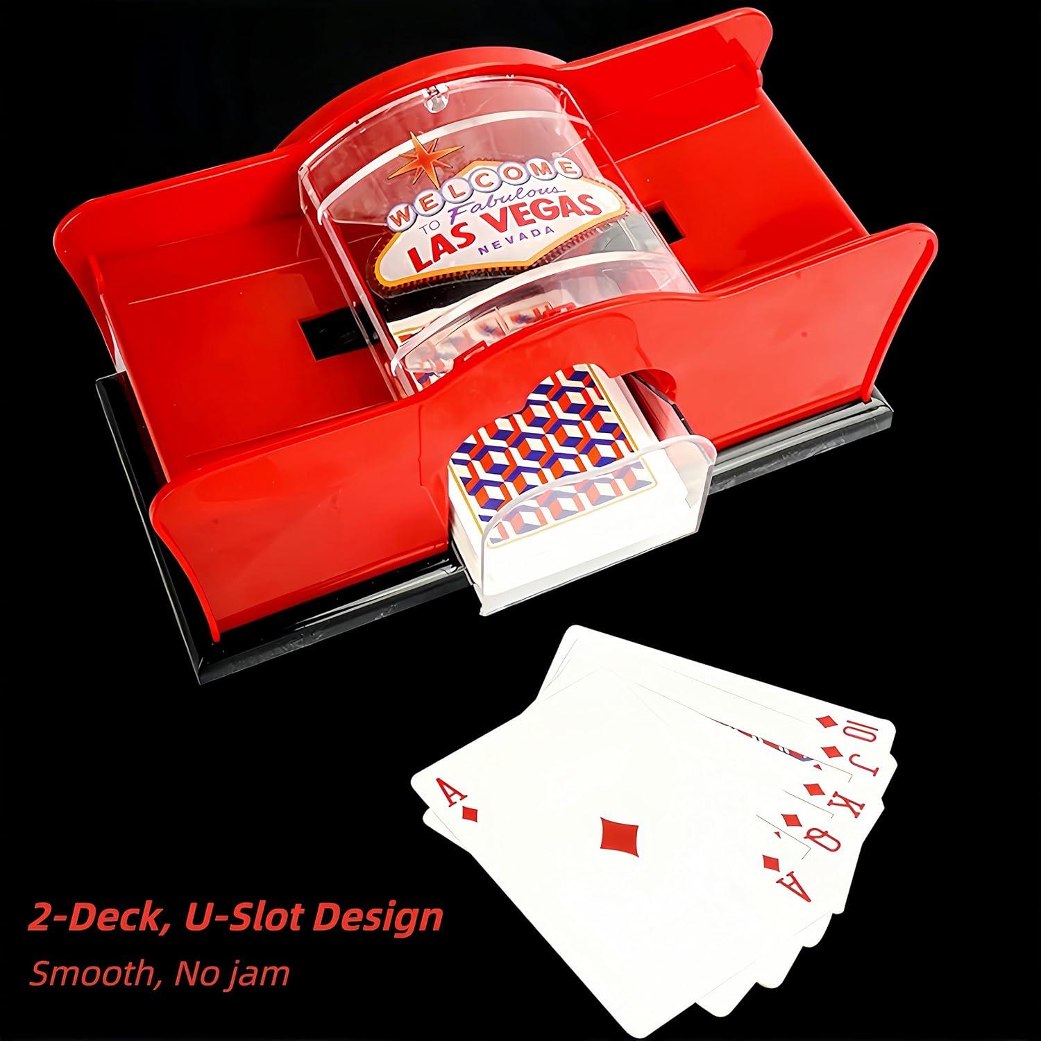 Mezclador de Cartas Manual VQP con Manivela para 2 Barajas