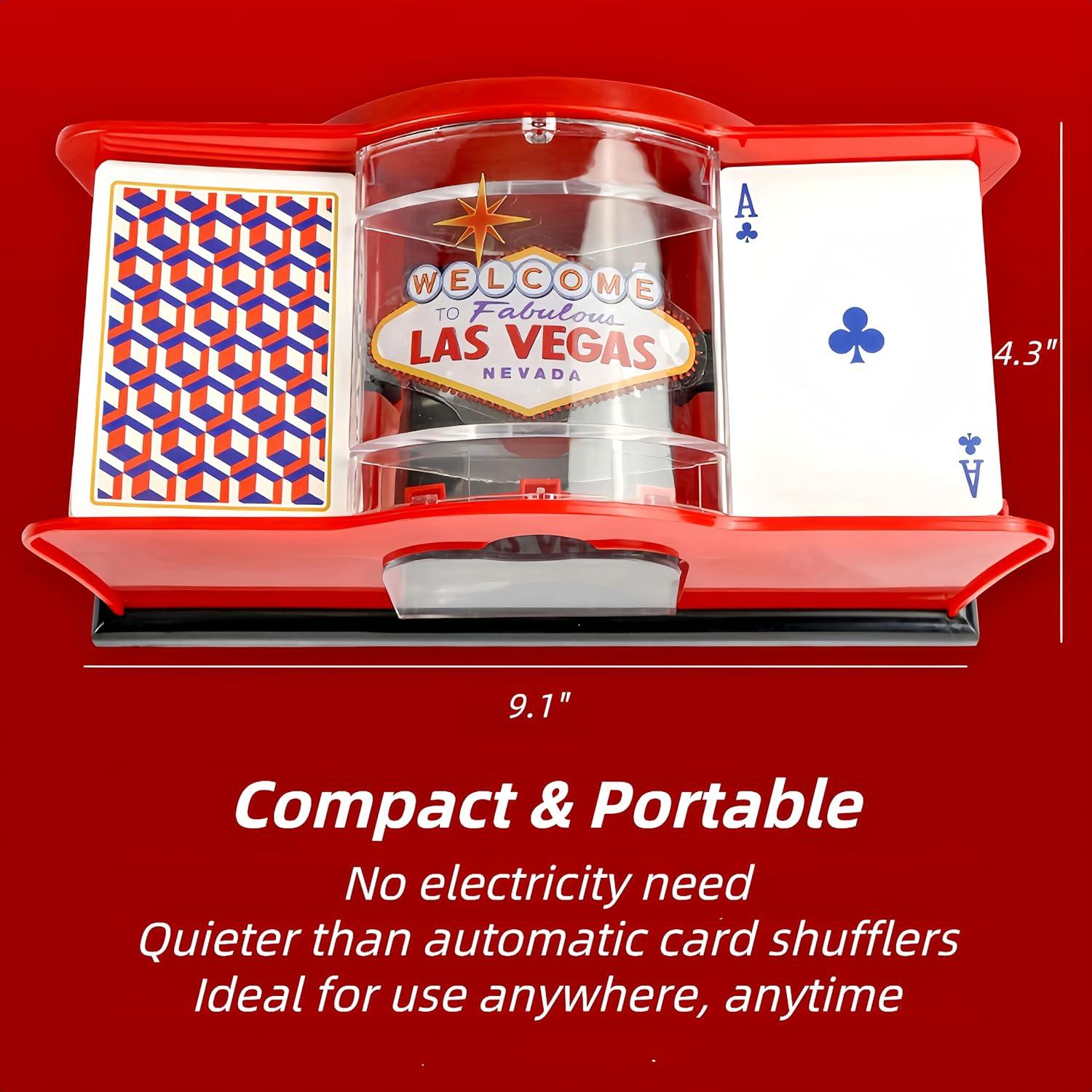 Mezclador de Cartas Manual VQP con Manivela para 2 Barajas