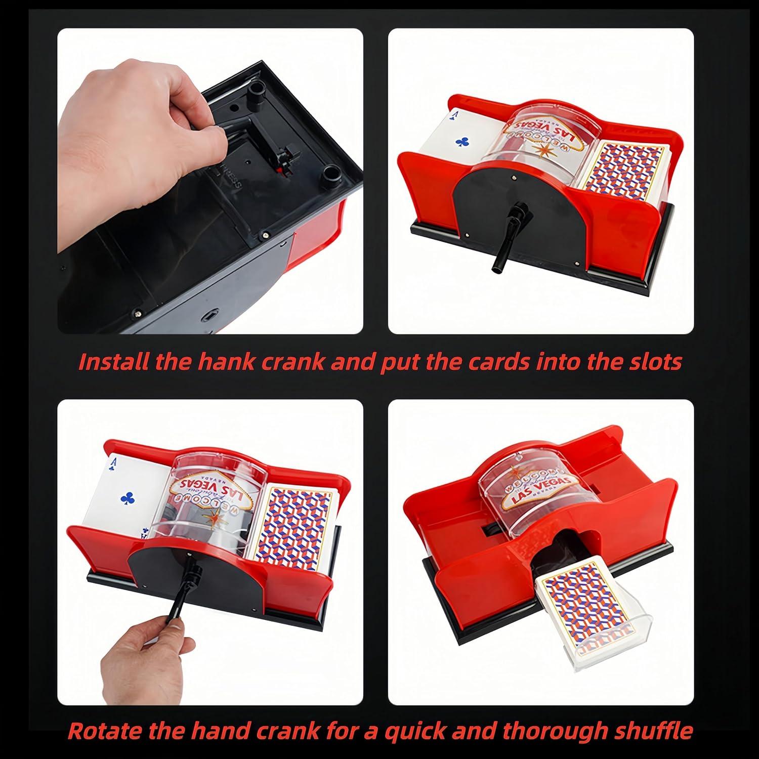 Mezclador de Cartas Manual VQP con Manivela para 2 Barajas