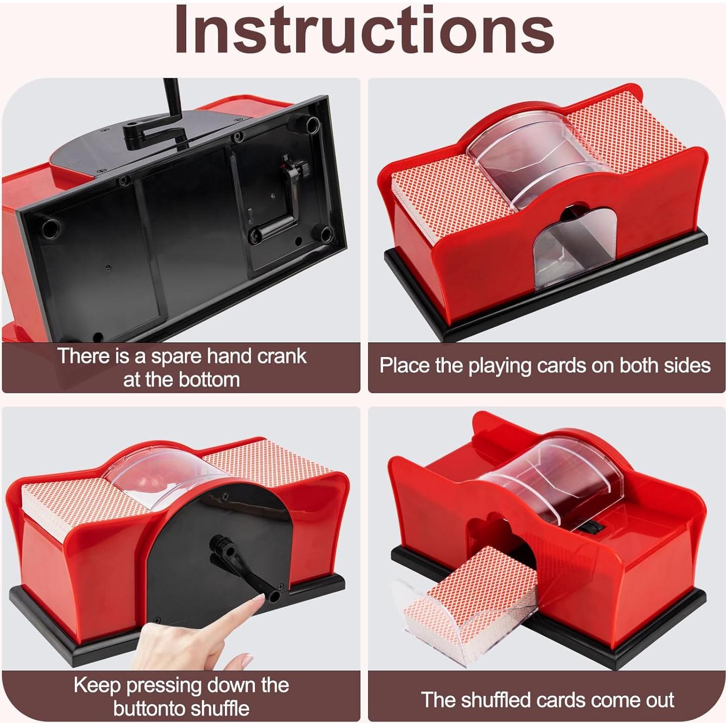 Mezclador de Cartas Manual Sdemyi con 2 Barajas de Juego