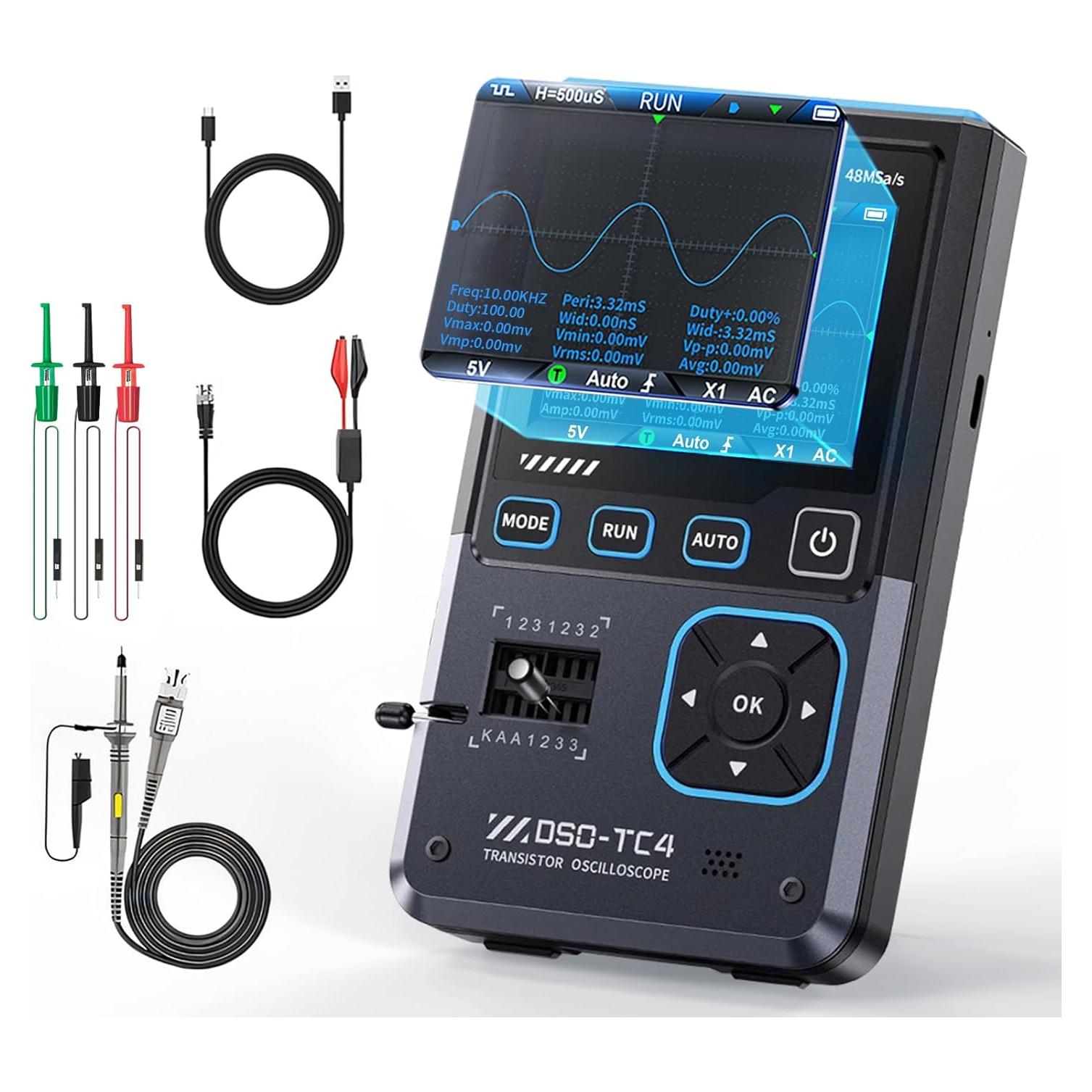 Osciloscopio Digital FNIRSI DSO-TC4 3 en 1 10MHz 48Ms/s