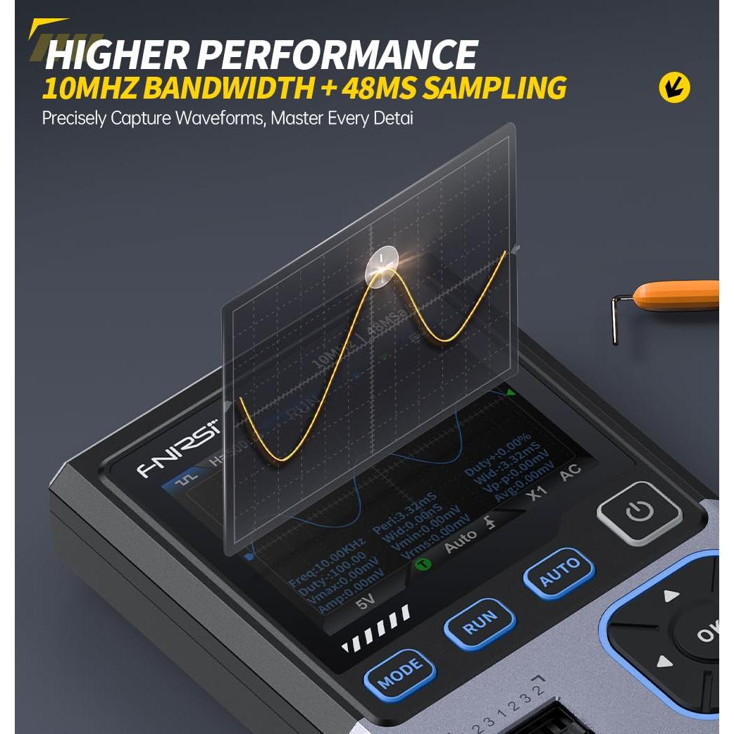 Osciloscopio Digital FNIRSI DSO-TC4 3 en 1 10MHz 48Ms/s