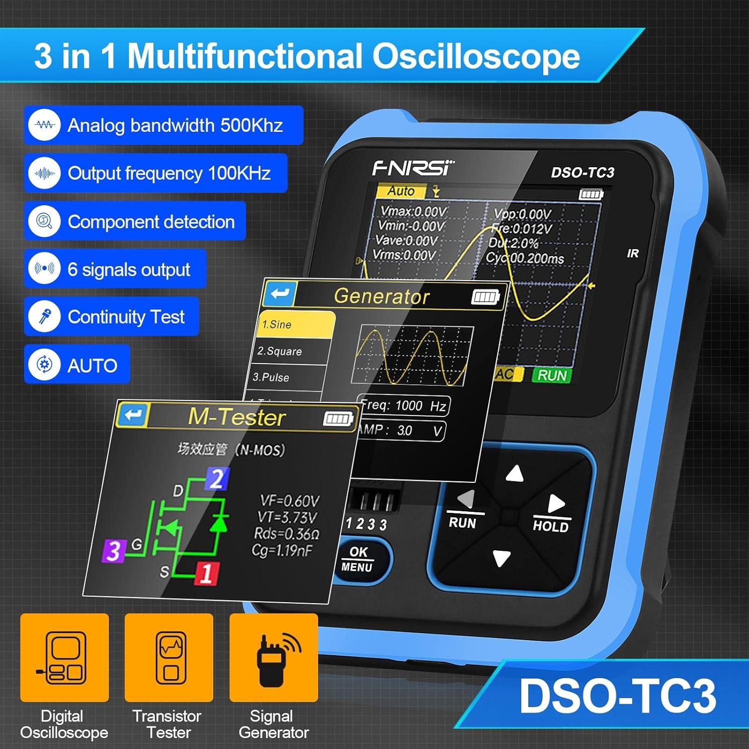Osciloscopio DSO-TC3 Beffkkip Portátil 500kHz 10MSa/s