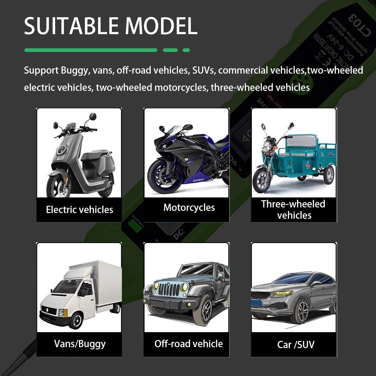Probador de Circuito de Potencia OnReTul CT03 6-24V CC