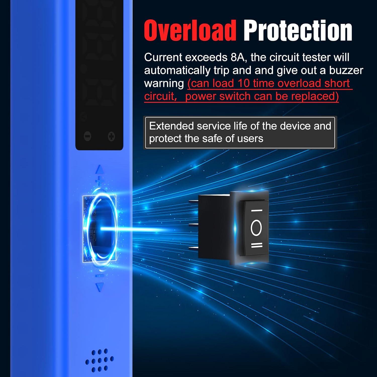 Probador de Circuito OBDResource CP10 12V-24V con Pantalla LCD