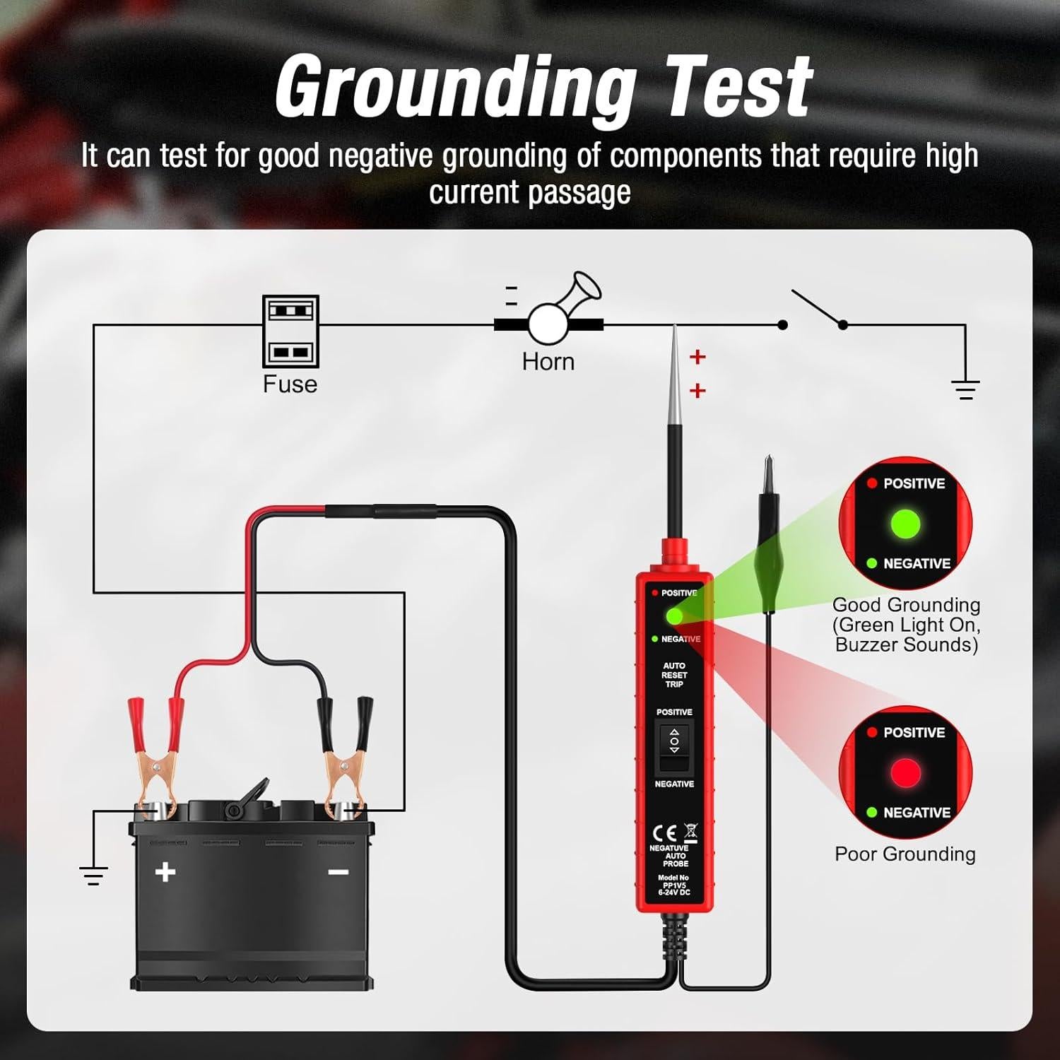 Probador de Circuito Automotriz OBDMONSTER CC0361 6V-24V DC