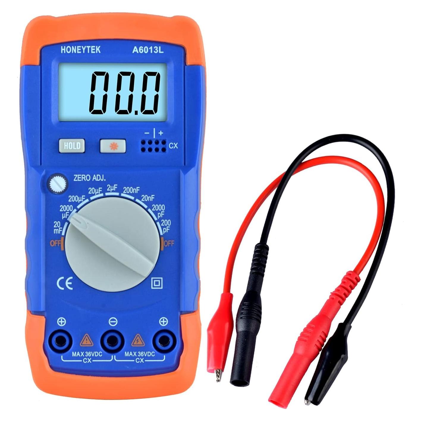 Medidor de Capacitancia Honeytek A6013L Multímetro Digital