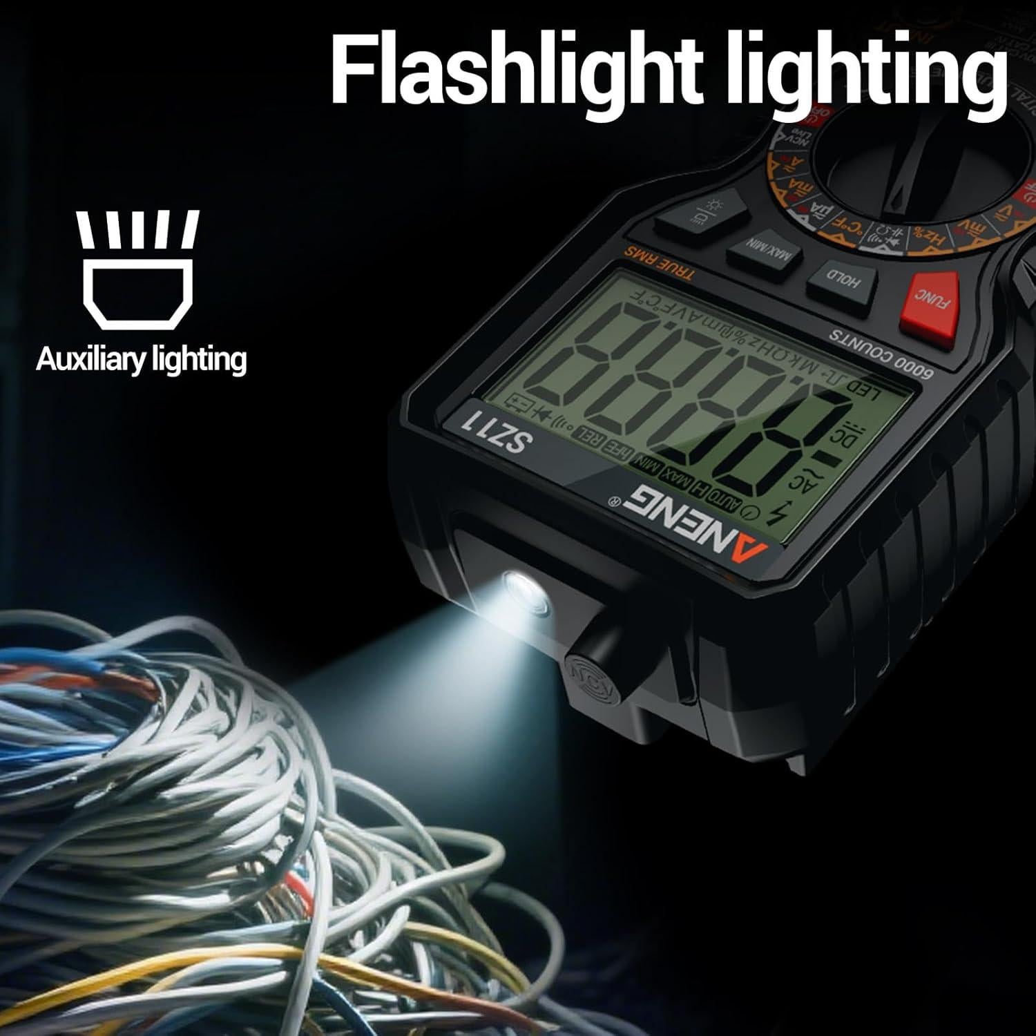 Multímetro Digital ANENG 6000 Cuentas TRMS con Imán