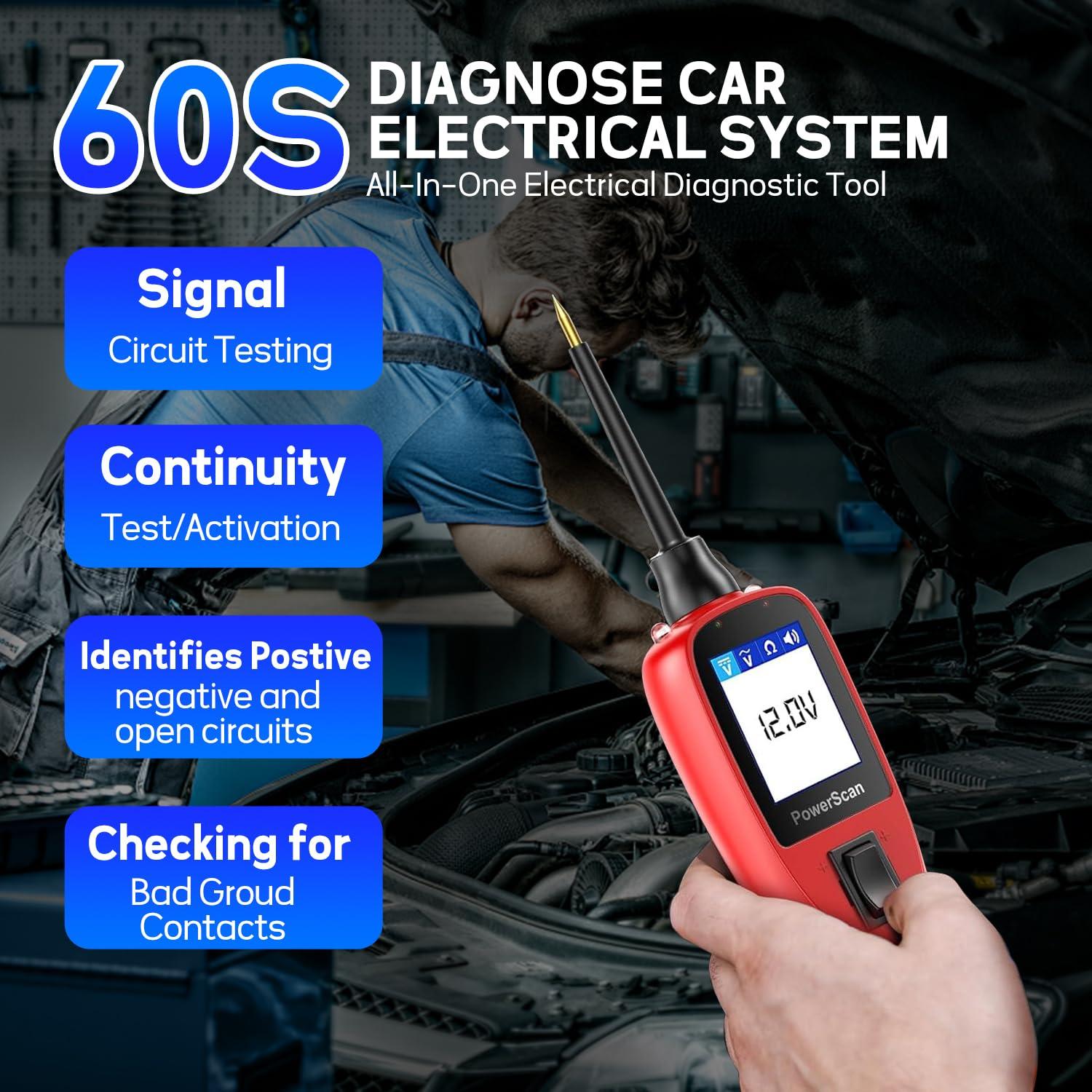 Autel PowerScan PS100 Probador de Circuito 12V 24V 6.1m