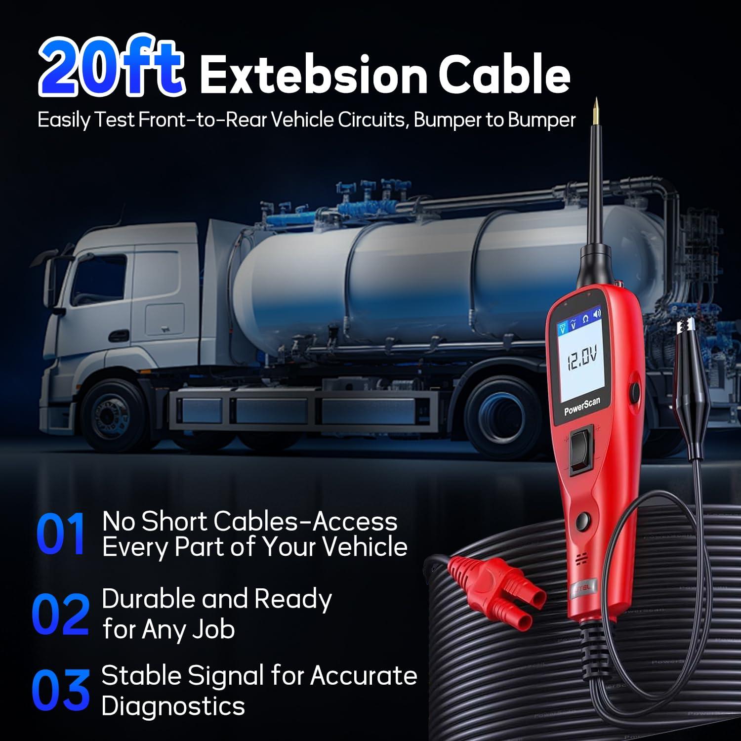 Autel PowerScan PS100 Probador de Circuito 12V 24V 6.1m