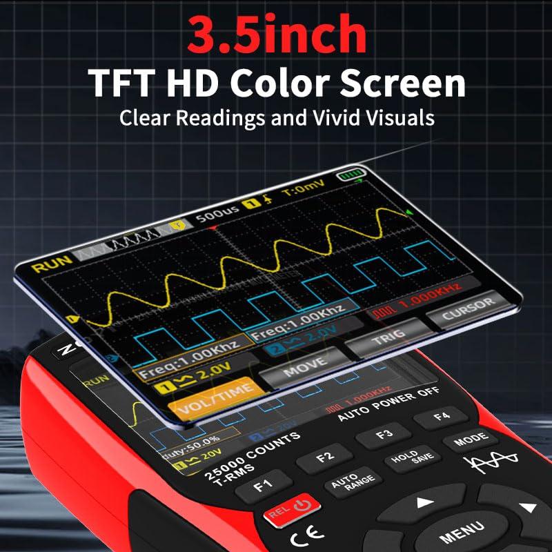 Osciloscopio ZOYI ZT-703 3 en 1 Doble Canal 50MHz Multímetro