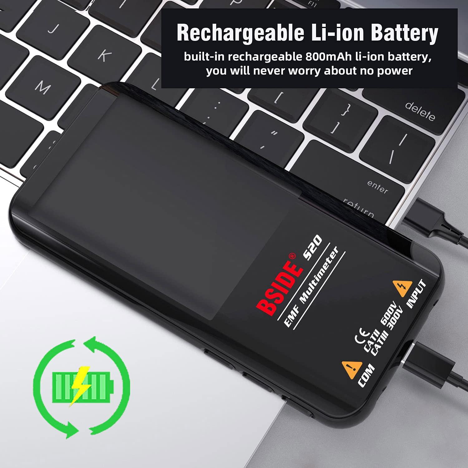 Kit de Multímetro y Probador de Voltaje BSIDE S20, Recargable