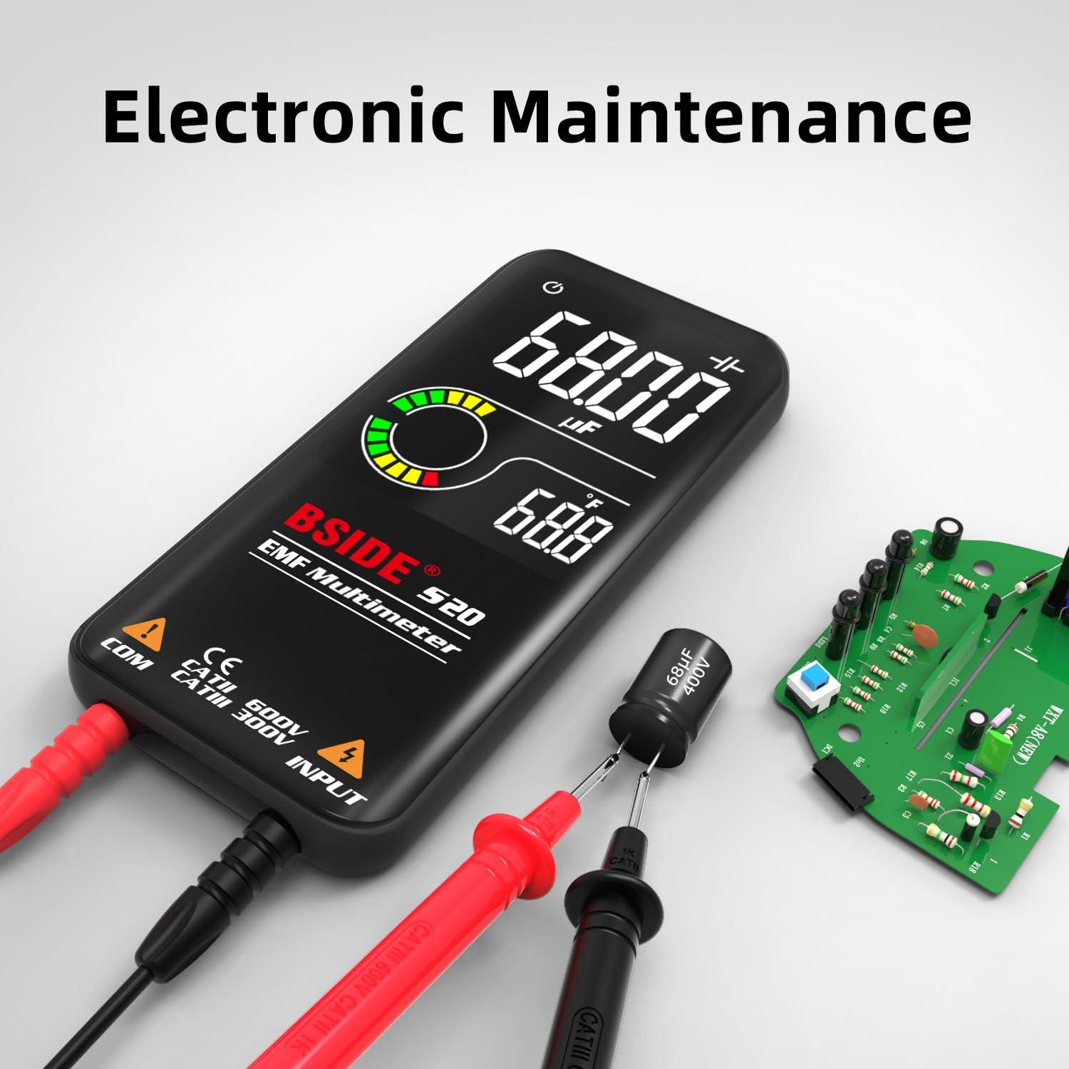 Kit de Multímetro y Probador de Voltaje BSIDE S20, Recargable