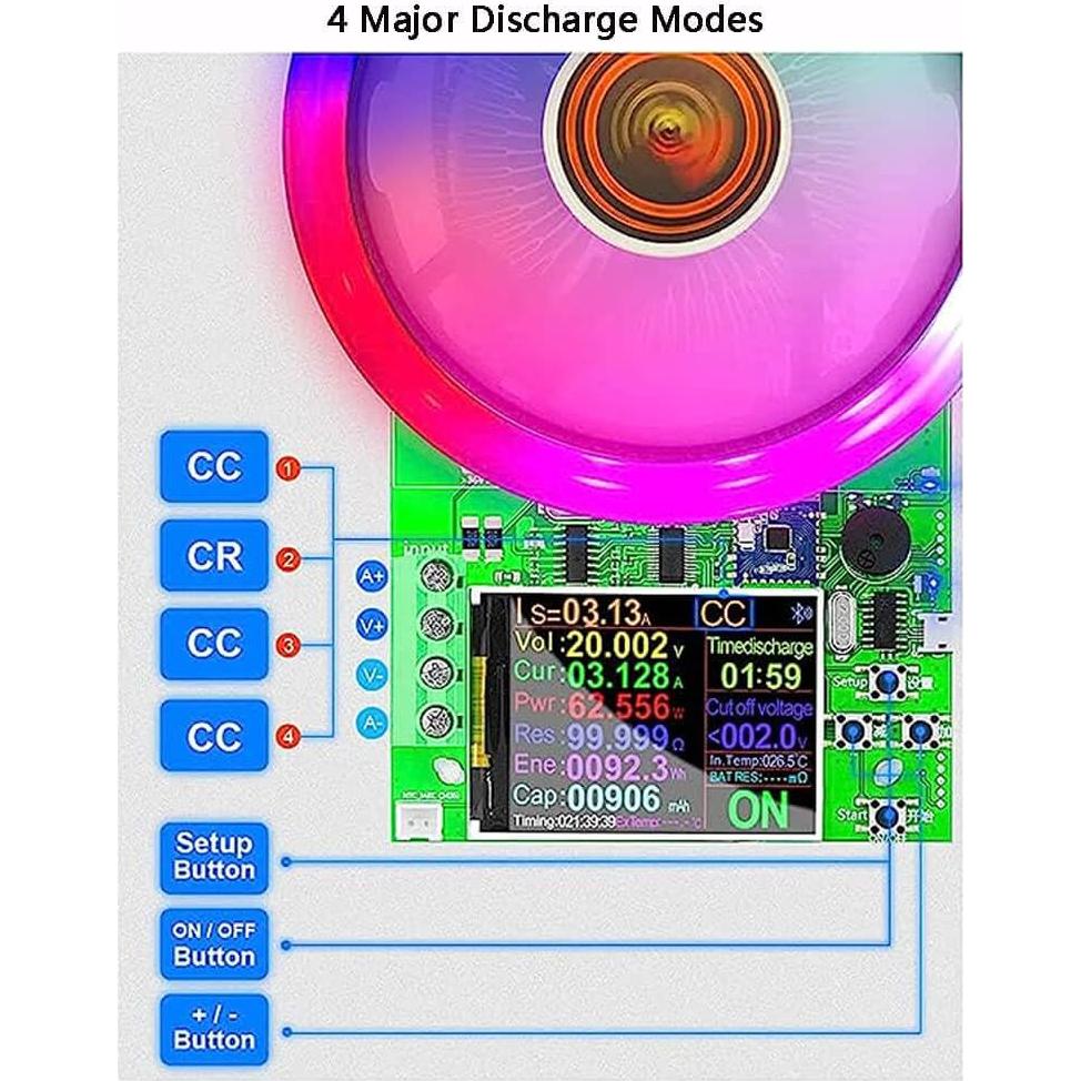 Probador de Carga Electrónica DC Savildo JI1-SBD-TMR035 180W