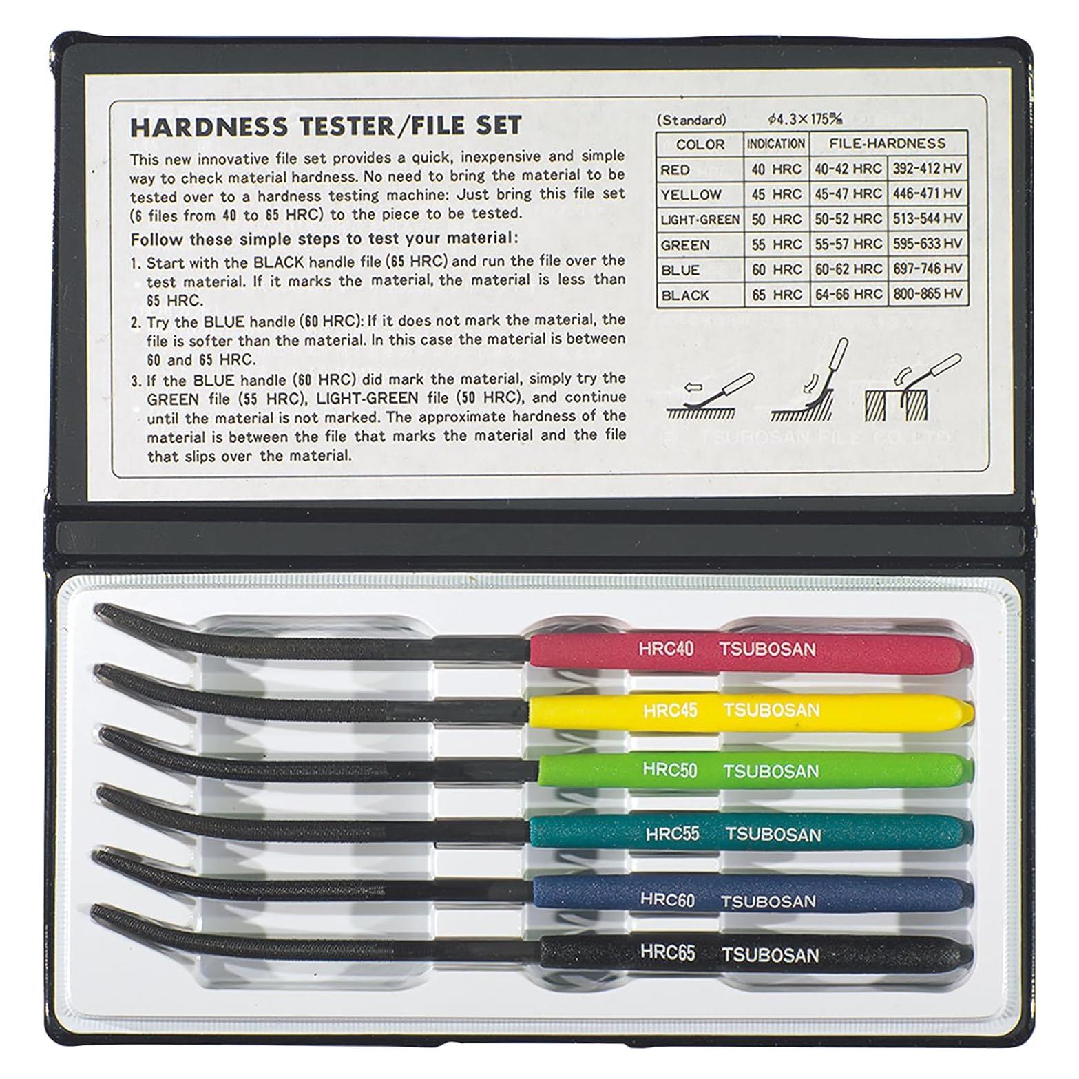 Juego de Archivos de Dureza TTC 6 Piezas Codificados por Colores