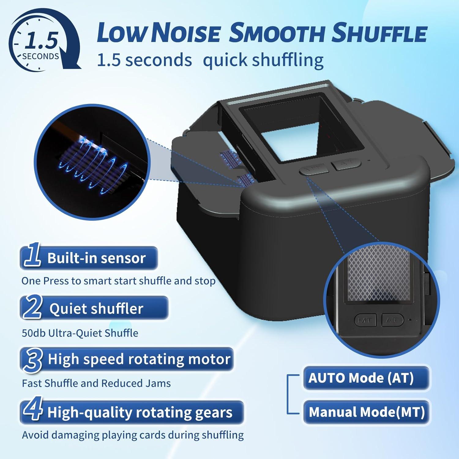 Barajador Automático Recargable USB-C Lxjmcwio para 2 Barajas