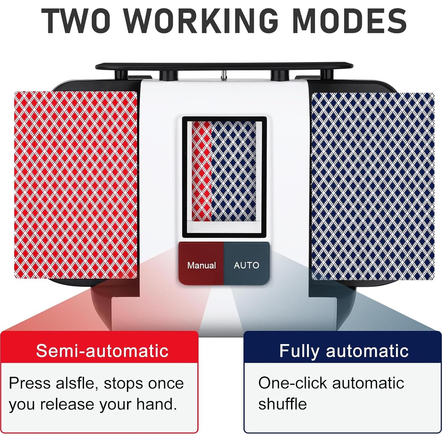 Barajador Automático de Cartas L.DROPLET Recargable 1-2 Barajas