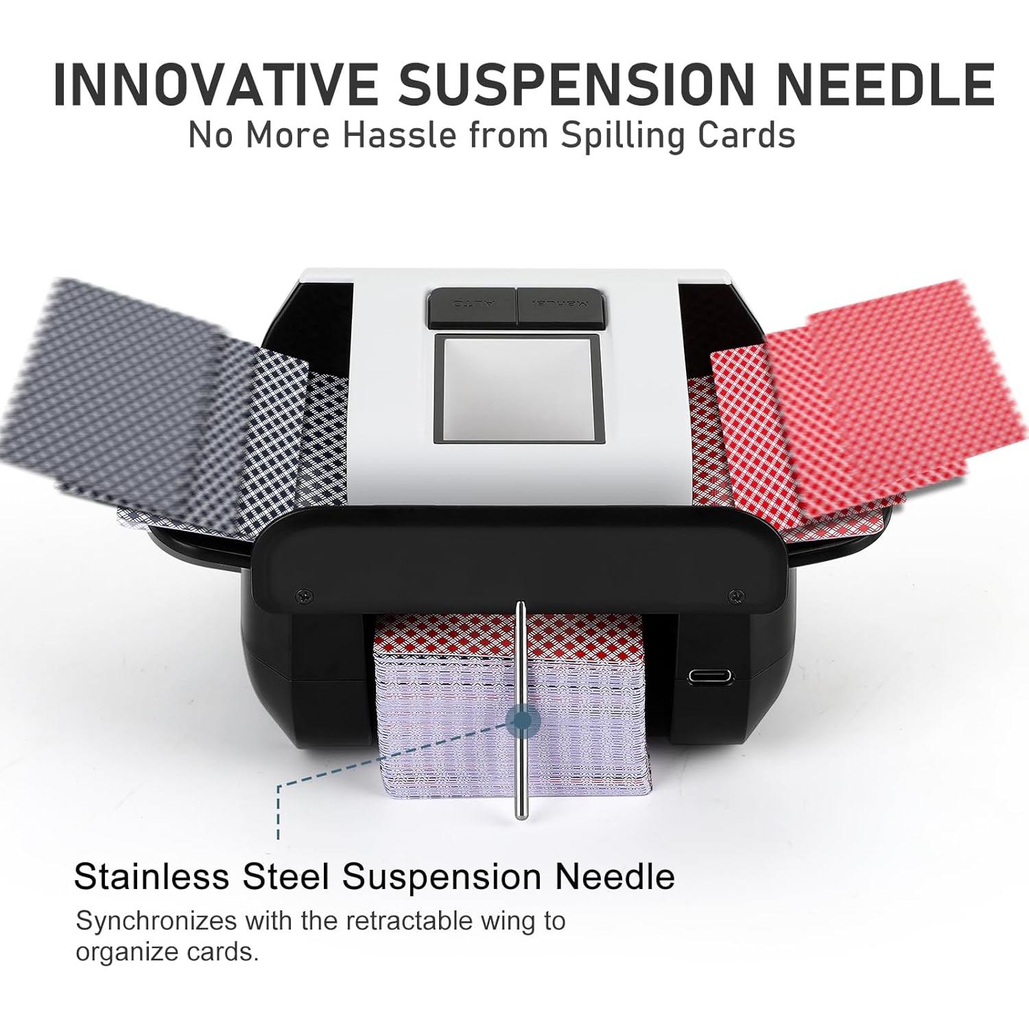 Barajador Automático de Cartas L.DROPLET Recargable 1-2 Barajas