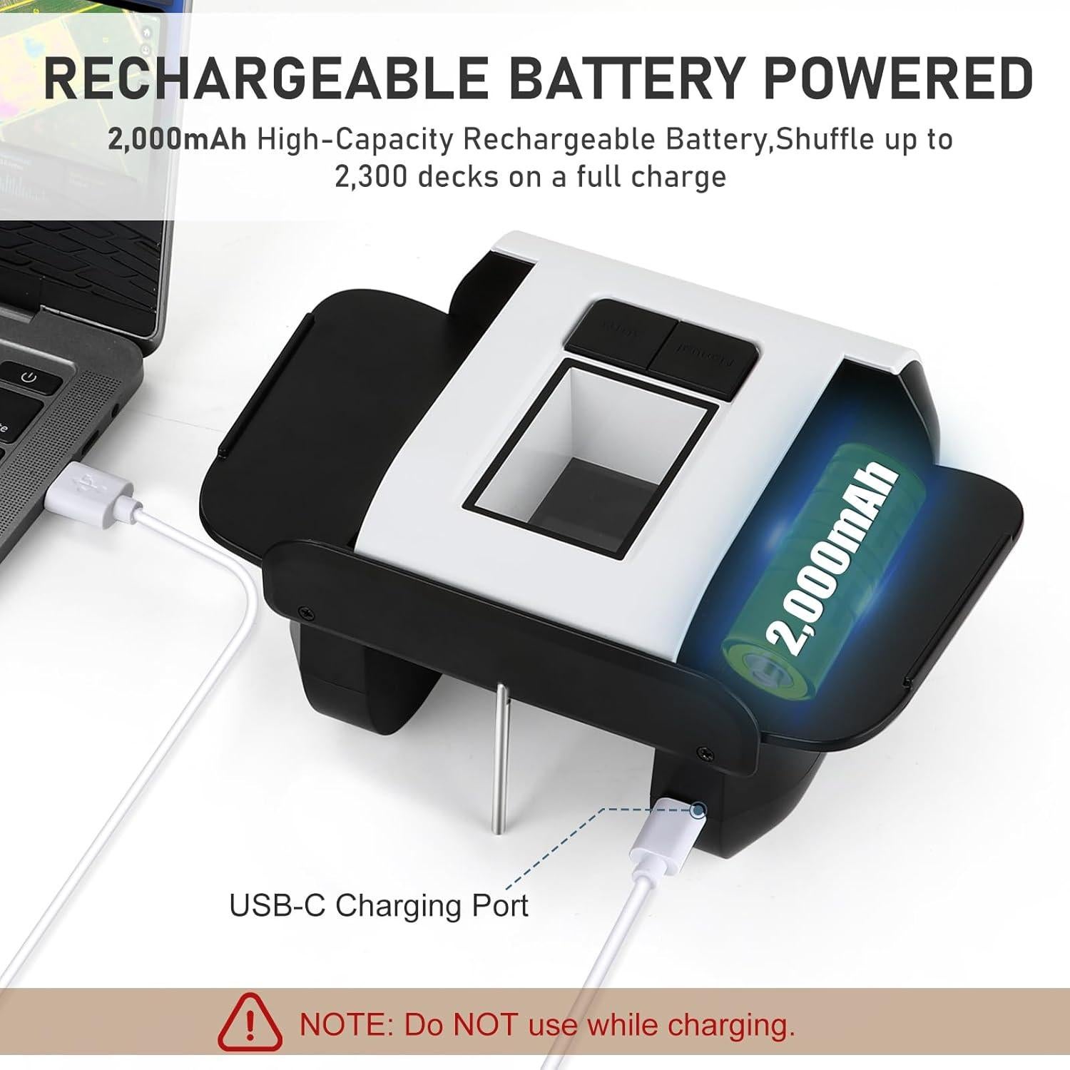 Barajador Automático de Cartas L.DROPLET Recargable 1-2 Barajas