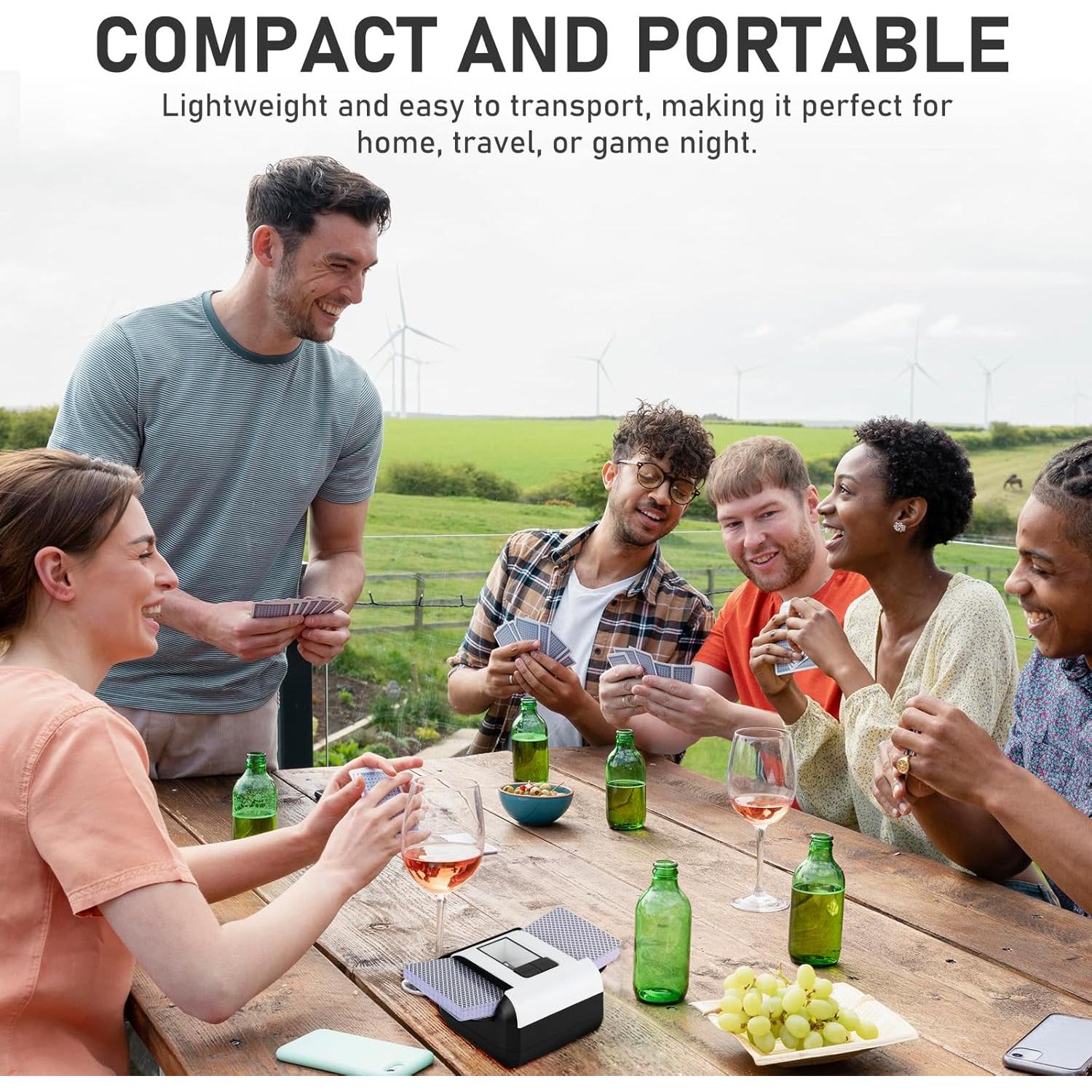 Barajador Automático de Cartas L.DROPLET Recargable 1-2 Barajas