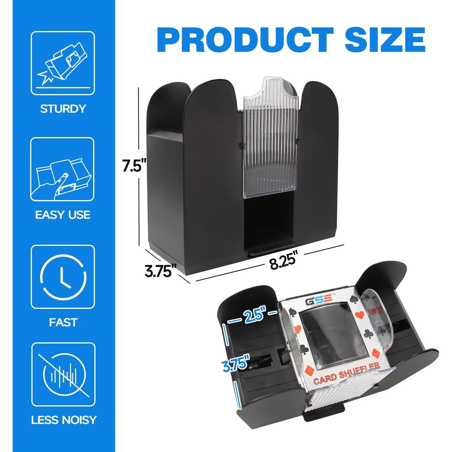 Mezclador Automático de Cartas GSE 6 Barajas AC/DC y Batería
